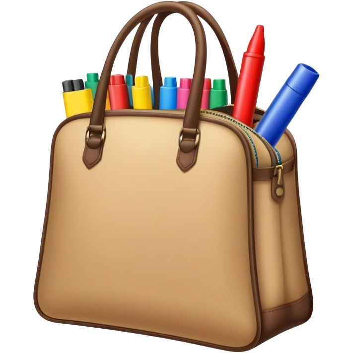 A bag with markers emoji