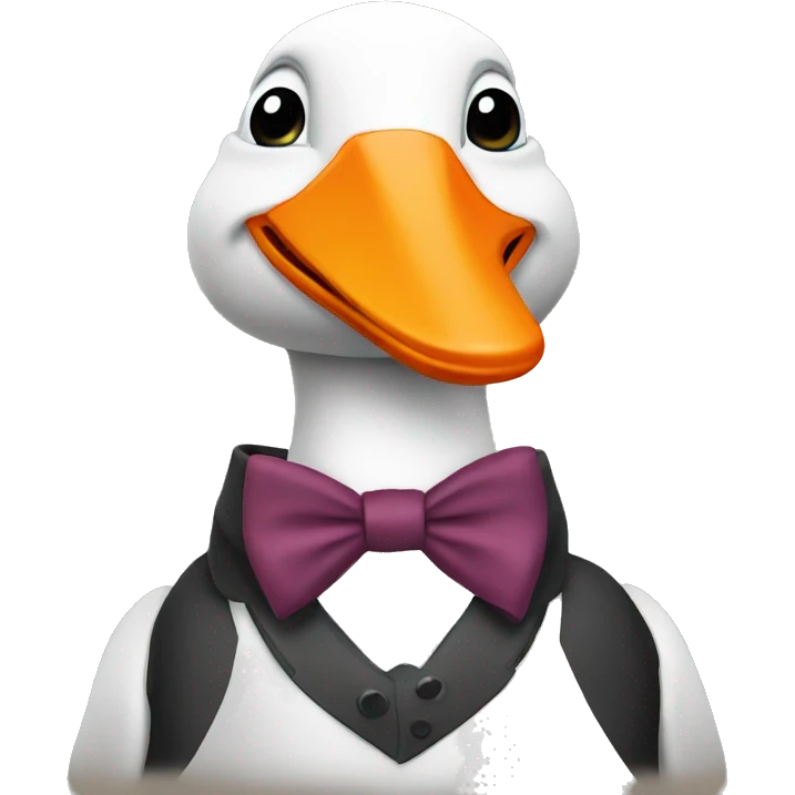 Goose with tie emoji