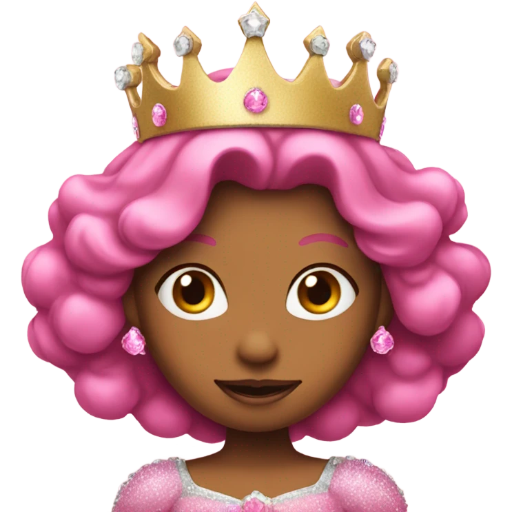 pink princess with crown emoji
