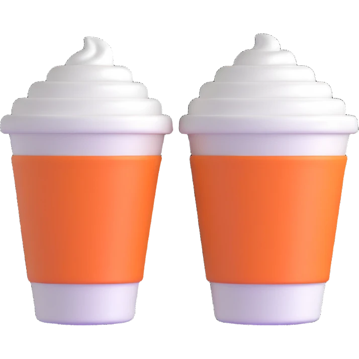 two styrofoam cups emoji