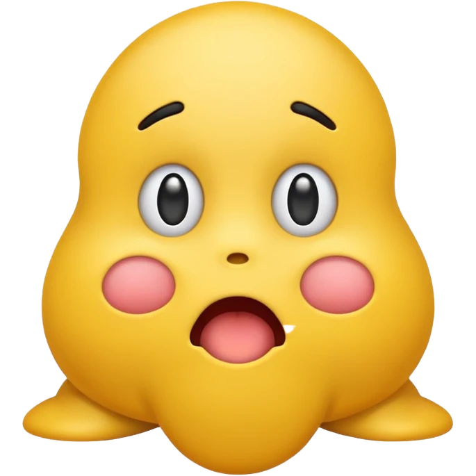 yellow emoji with butt pooping emoji