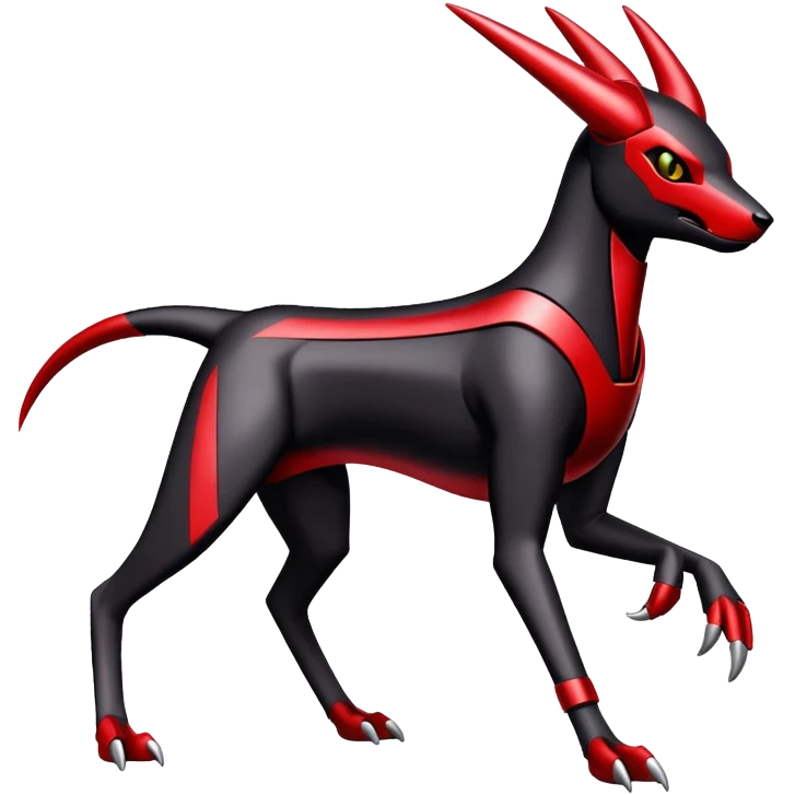 Futuristic Houndoom-Genesect-Pokémon-Fakémon-hybrid-creature emoji