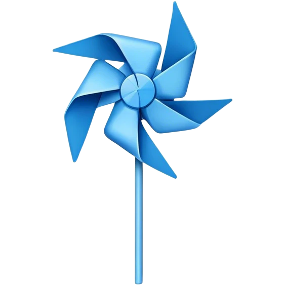 simple blue pinwheel emoji
