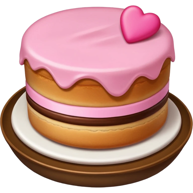 Pembe kremalı kek emoji