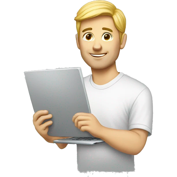 white men with loptop emoji