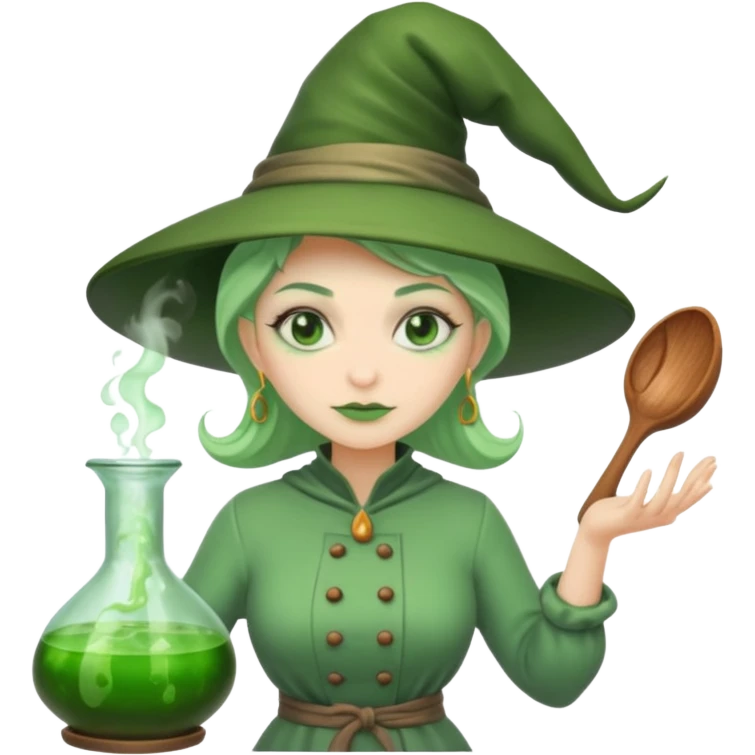 green witch cooking potion emoji