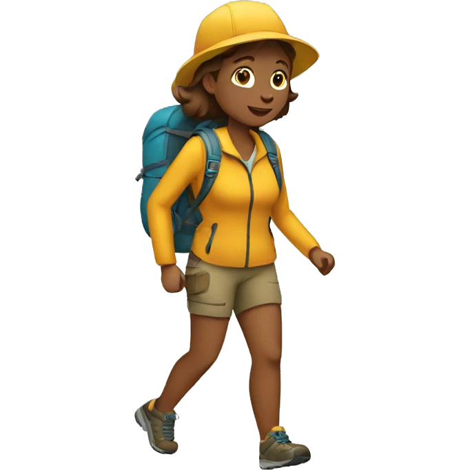 woman hiking emoji