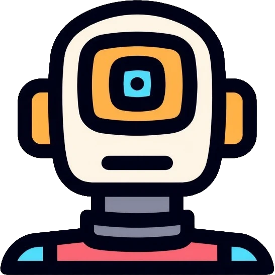Robot with visible AI processor chip in its brain emoji