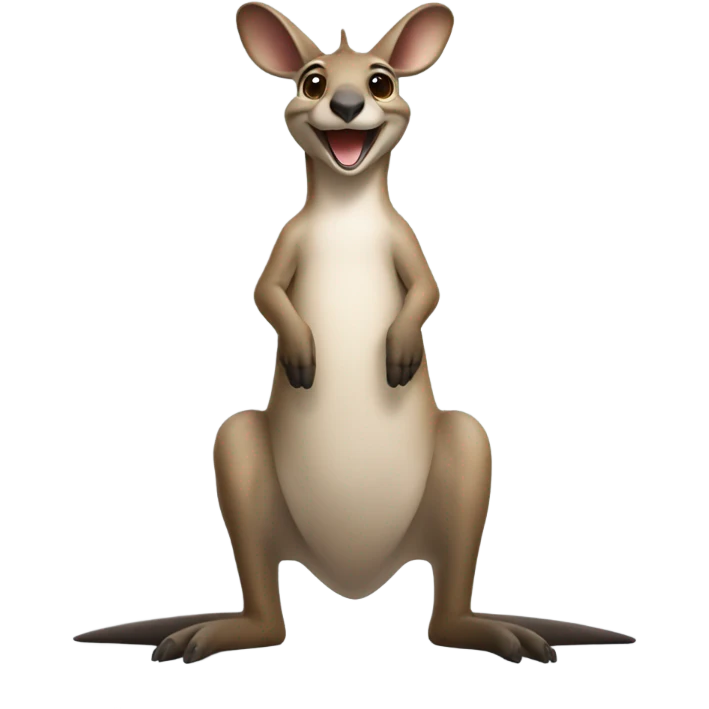 Kangaroo riding a shark emoji