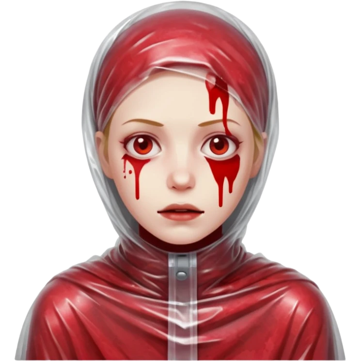 bloody body wrapped in plastic wrap emoji