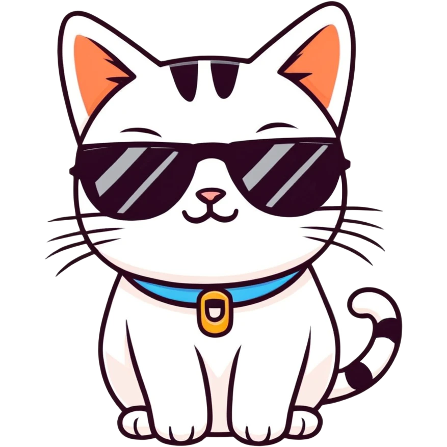 Cat with sunglasses emoji