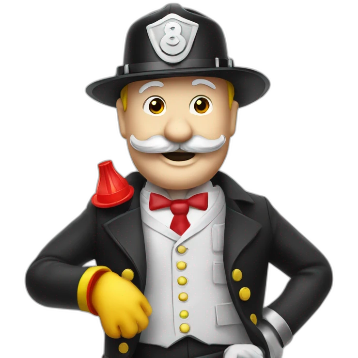 Mr monopoly the fireman emoji