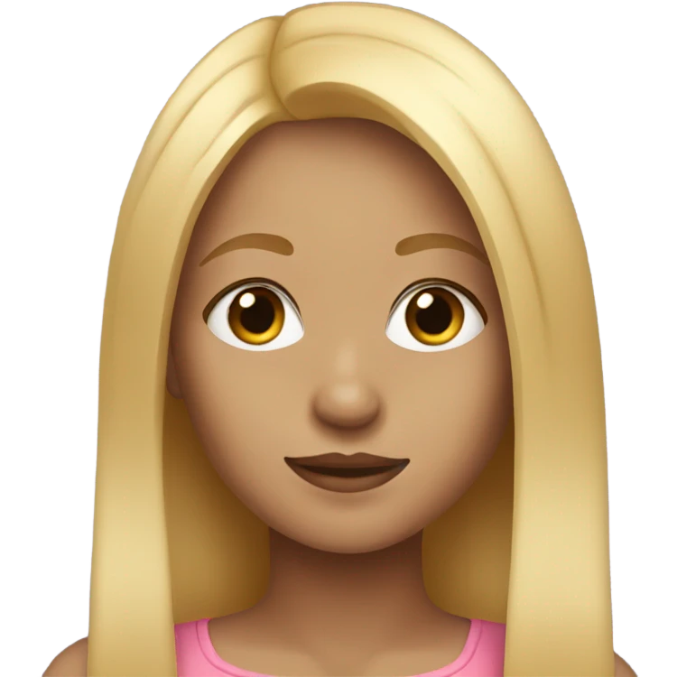 Girl with blonde straight hair  emoji