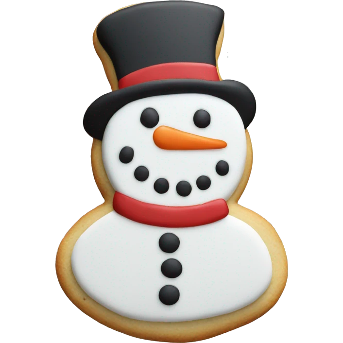 Snowman Christmas Cookie emoji