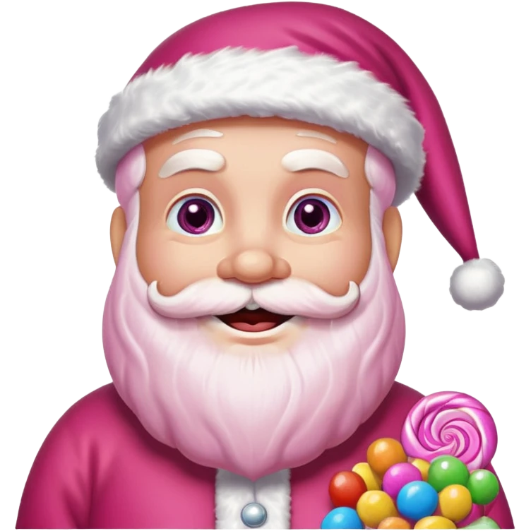 Pink, candyland, santa emoji
