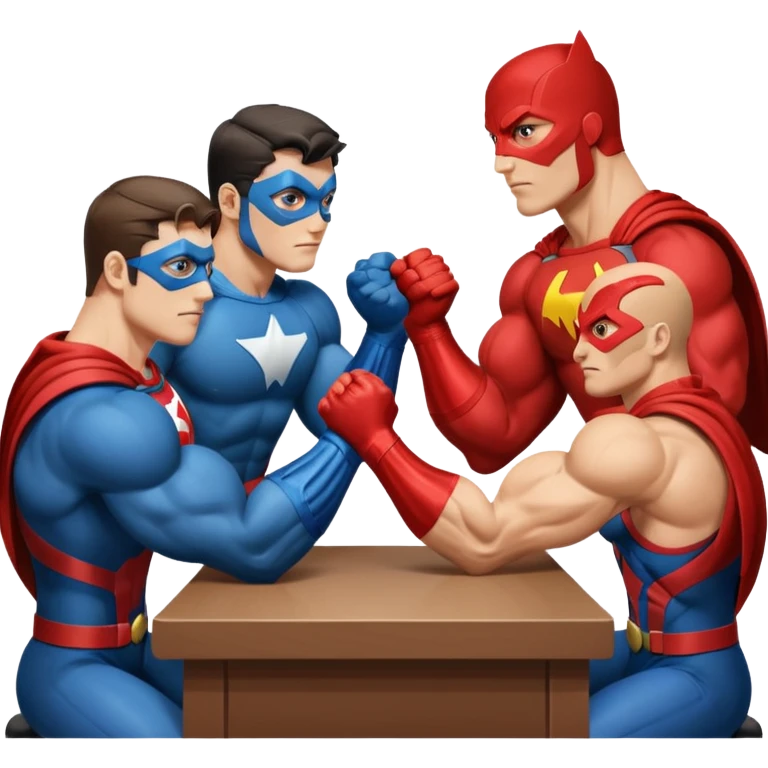superheroes arm wrestling emoji