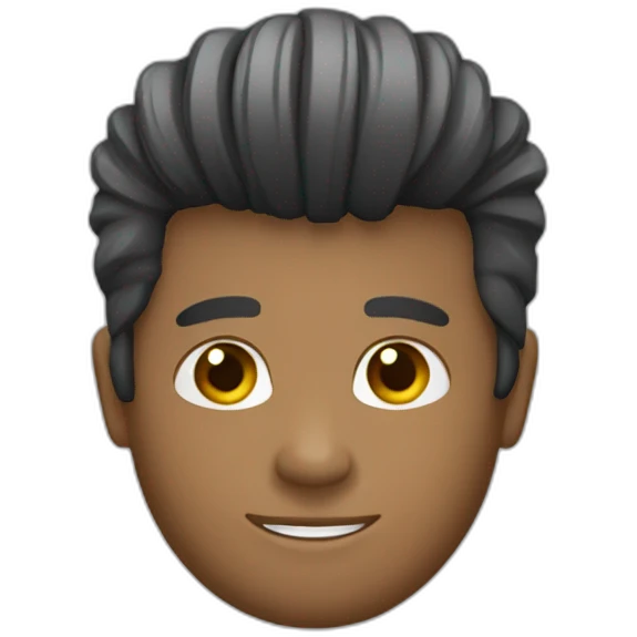 Un chico  con flequillo emoji