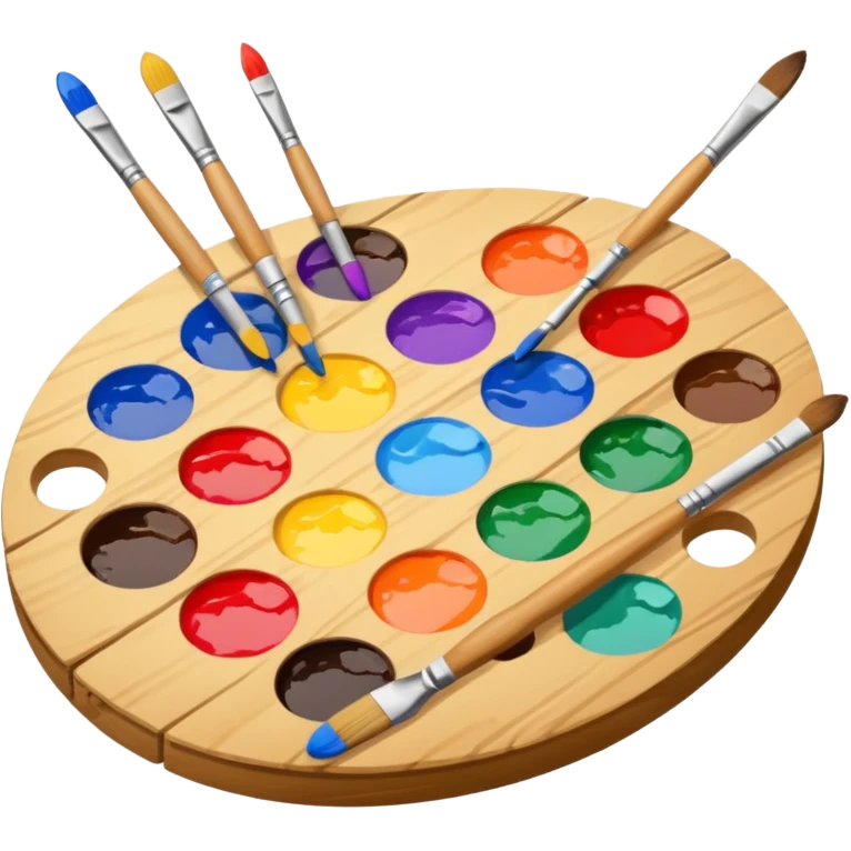 Palette with brushes emoji