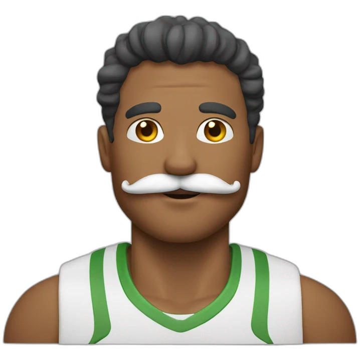 sporty man with mustache emoji