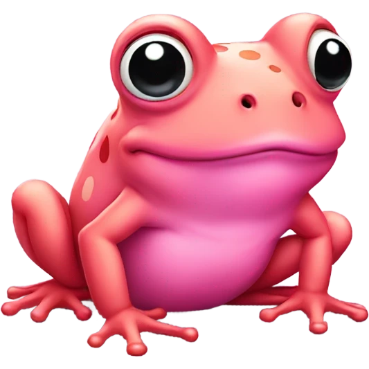 Pink frog emoji