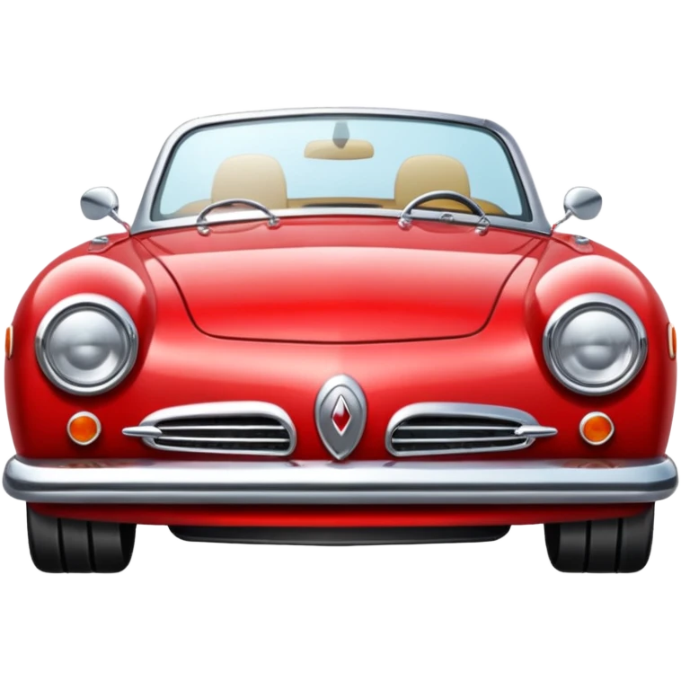 front view classic red convertible emoji