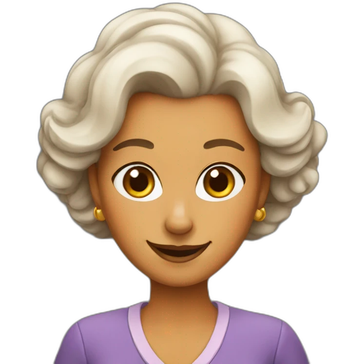 Friendly fox lady emoji
