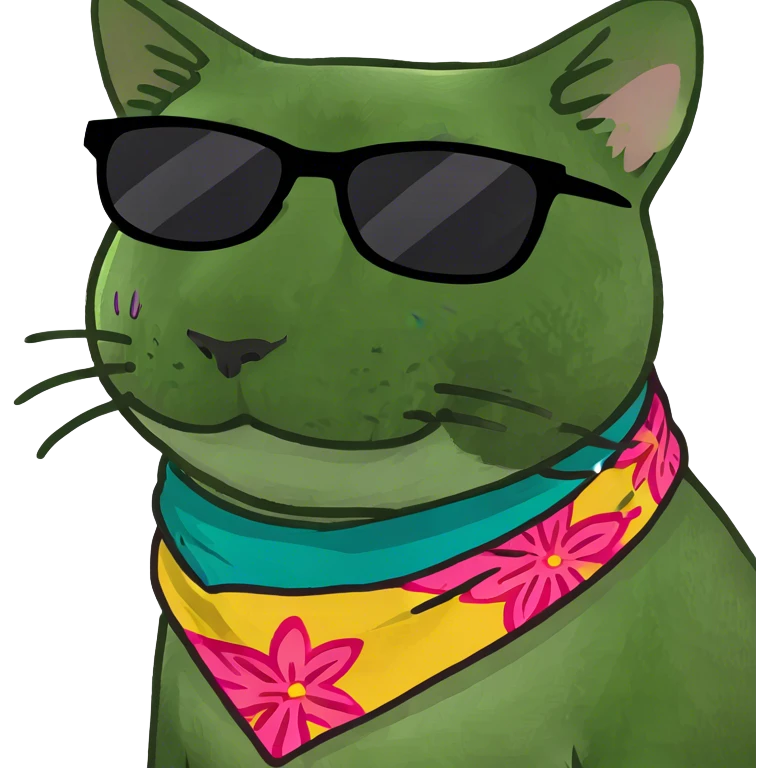 Cat with sunglasses emoji