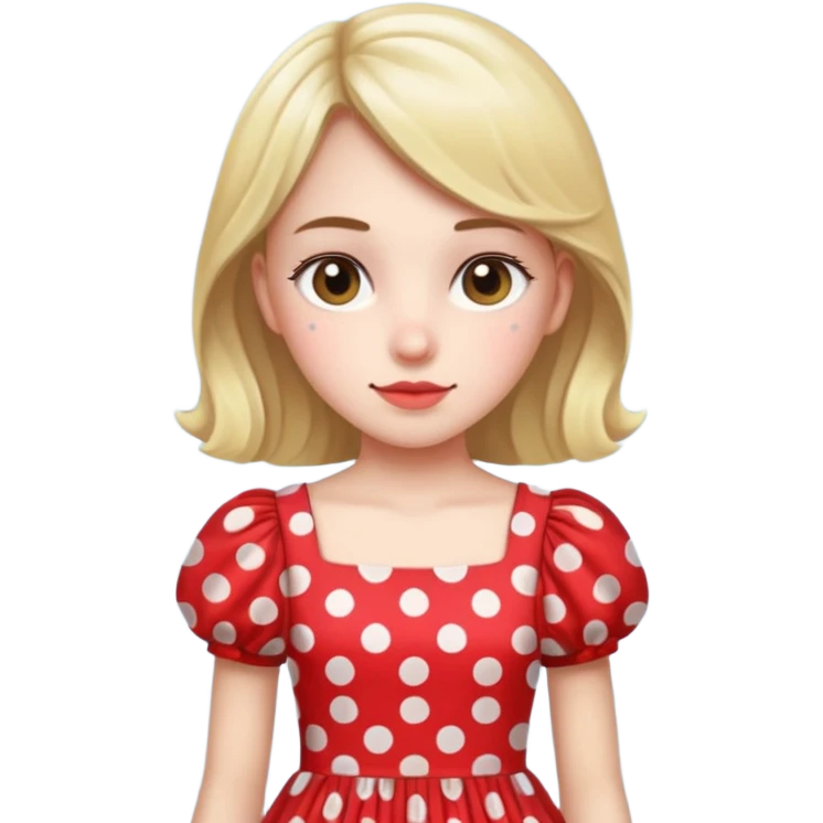 polka dots girl  emoji