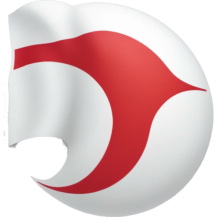 Generate an emoji flag of the Turkish Republic of Northern Cyprus, featuring two red horizontal stripes near the top and bottom edges on a white background, with a red crescent and star centered between the stripes. emoji