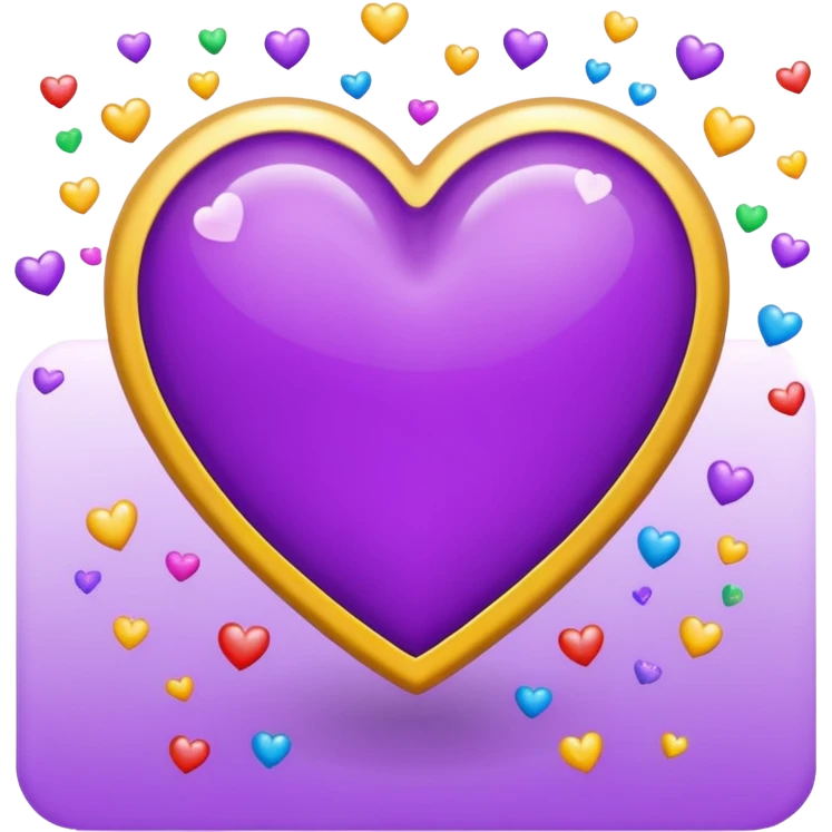 purple heart with a confetti fill emoji