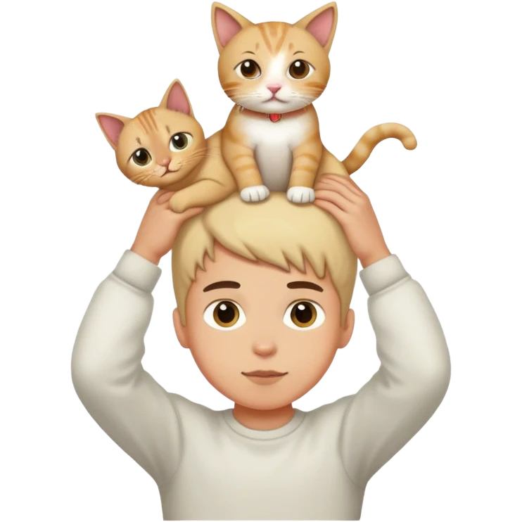 boy with cat on head emoji