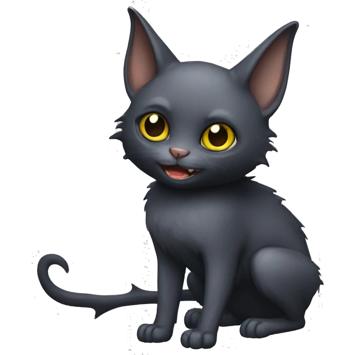 Bat-cat-hybrid full body emoji