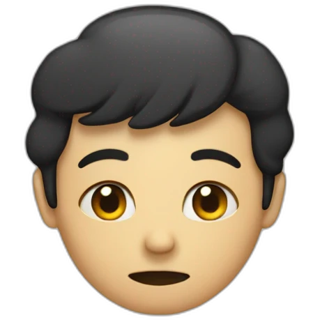 Un mec dépressif avec des coeurs noir emoji