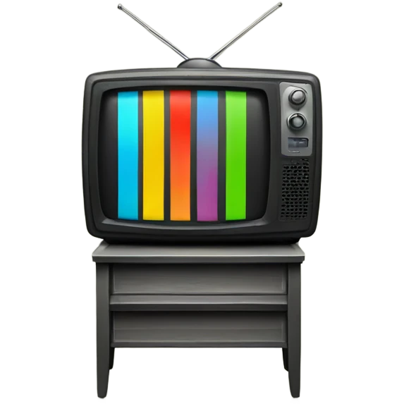 Television with vertical colors bars emoji