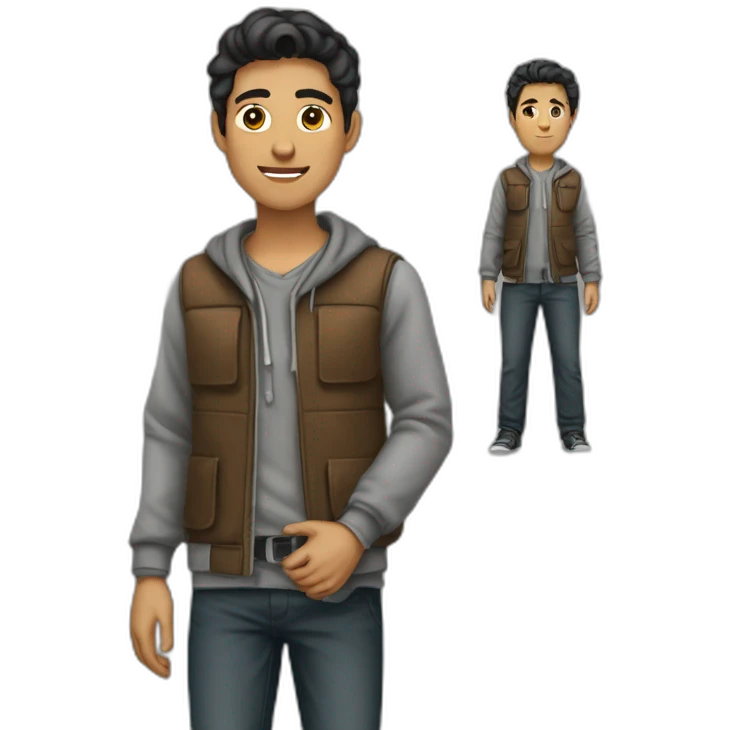 estudiante de 18 años cuerpo completo emoji