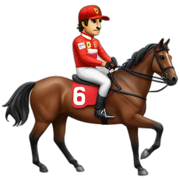 Carlos Sainz in a Ferrari horse emoji