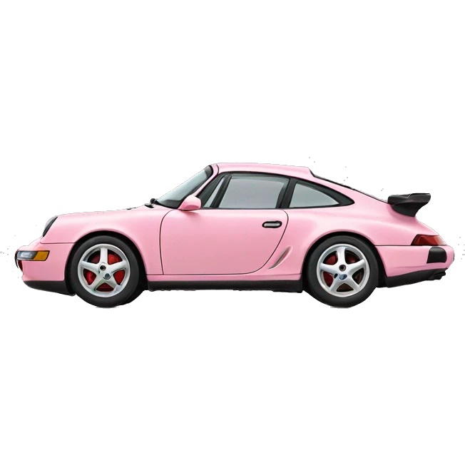car porsche light pink from the side emoji