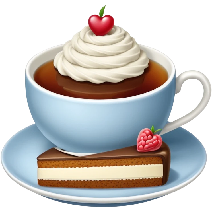 Tea and cake emoji