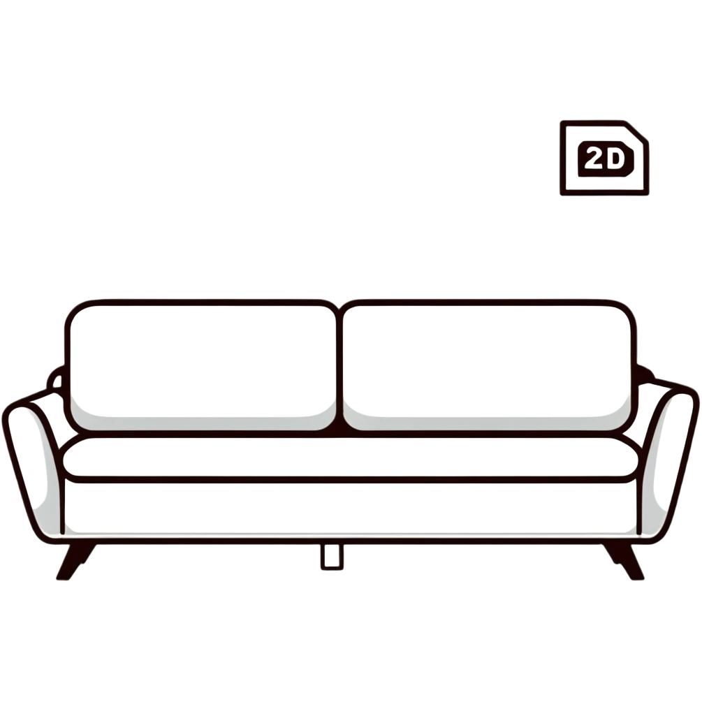 modern sofa with price tag emoji