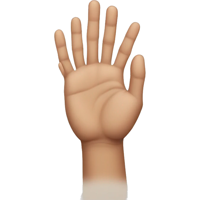 Hand but the thumb and the ring finger are on the palm emoji