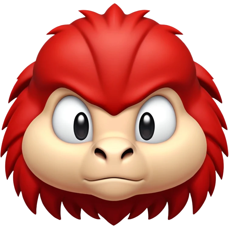 Knuckles the Echidna face from Sonic the Hedgehog emoji