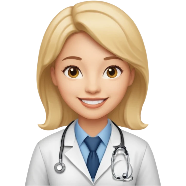 woman doctor with tie emoji