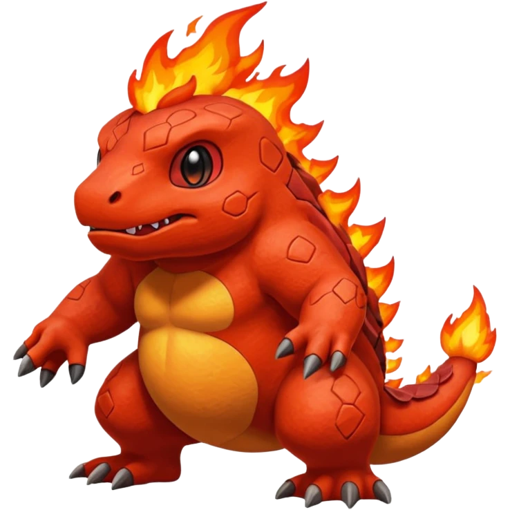 Crocalor-Coalossal-Pokémon, full body emoji