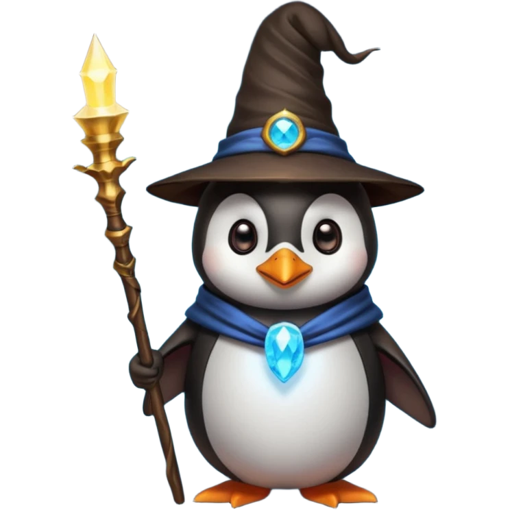 Penguin Wizard emoji
