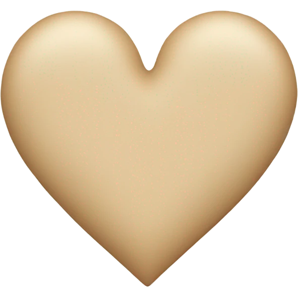 Beige heart emoji