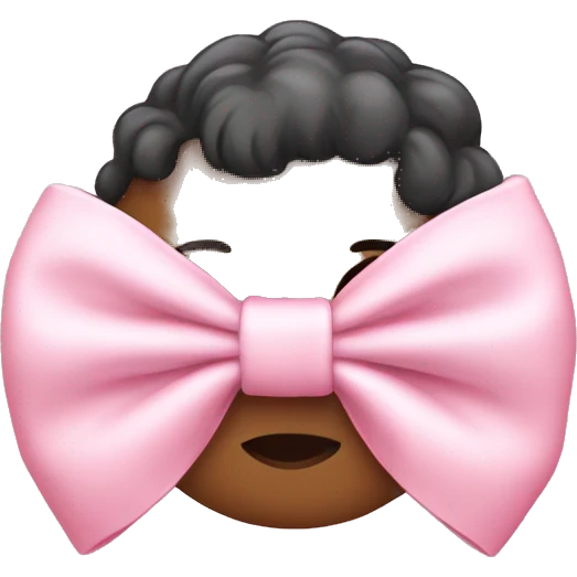 Baby pink bow emoji