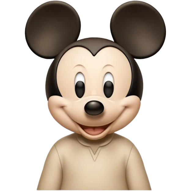Микки маус в бежевых тонах emoji
