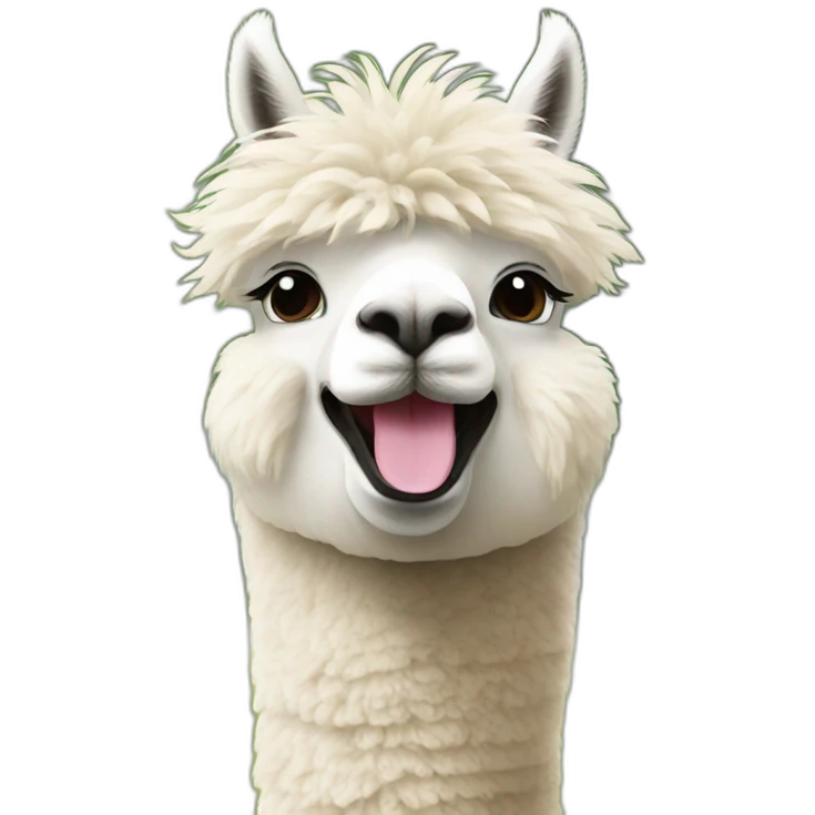 enjoying life as a alpaca emoji