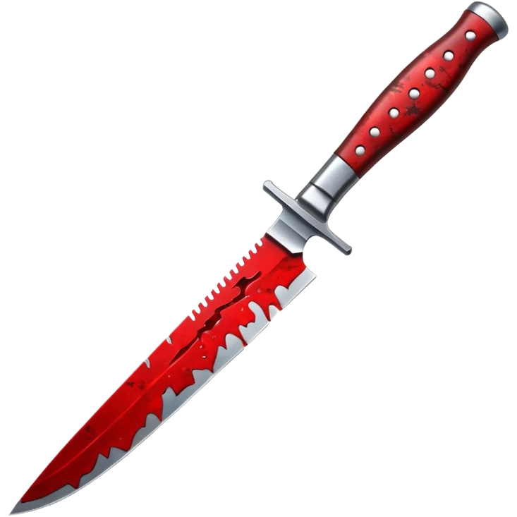 the knife is covered in blood and has stars on it emoji