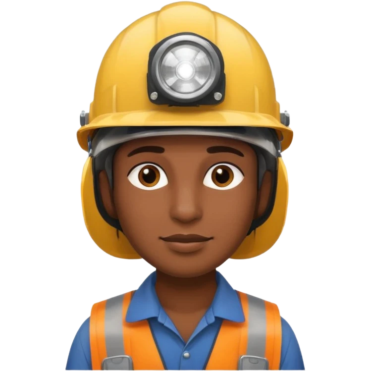 mole, drill, worker, helmet, headlamp emoji